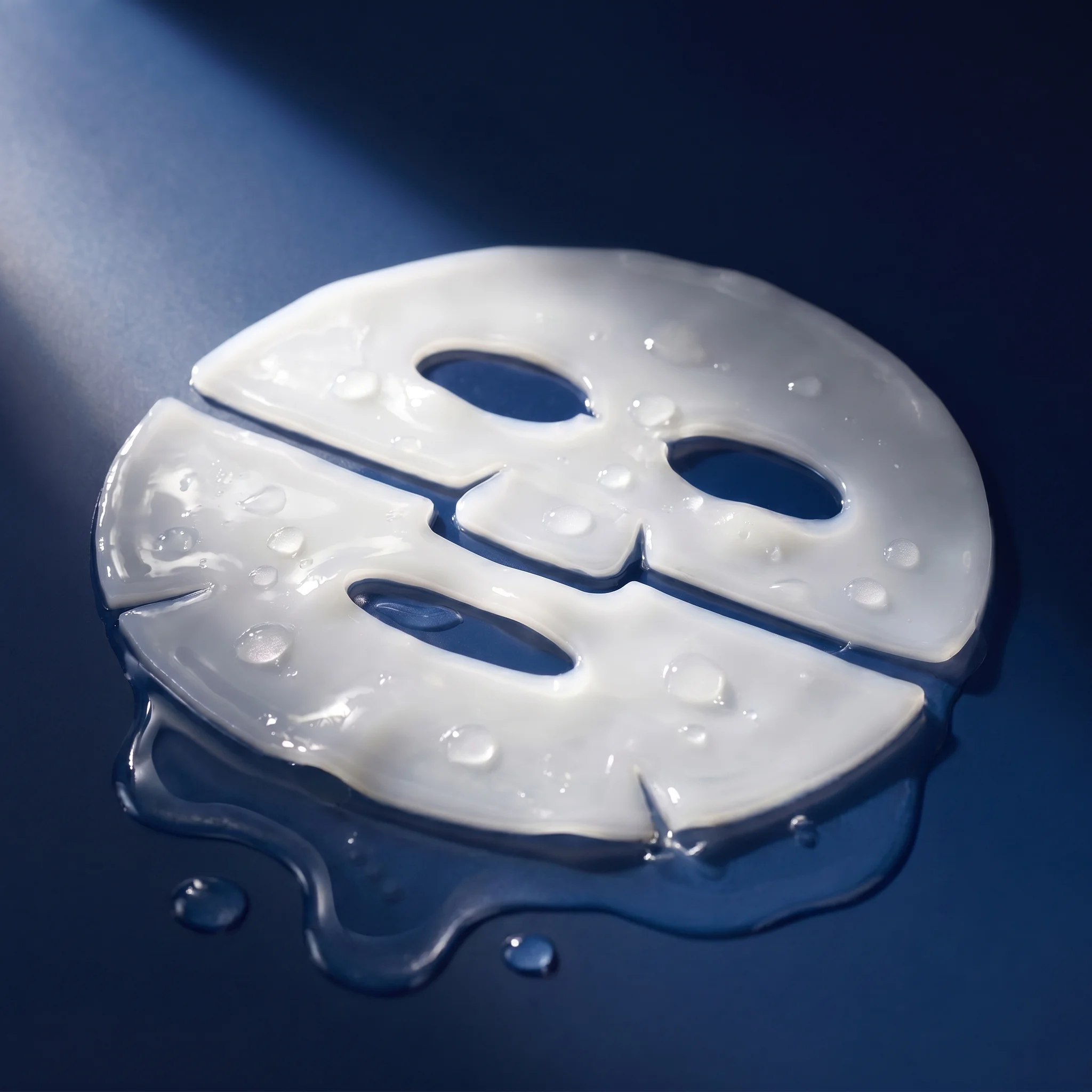 The two-piece Spruka hydrogel mask, upper and lower gel sheets